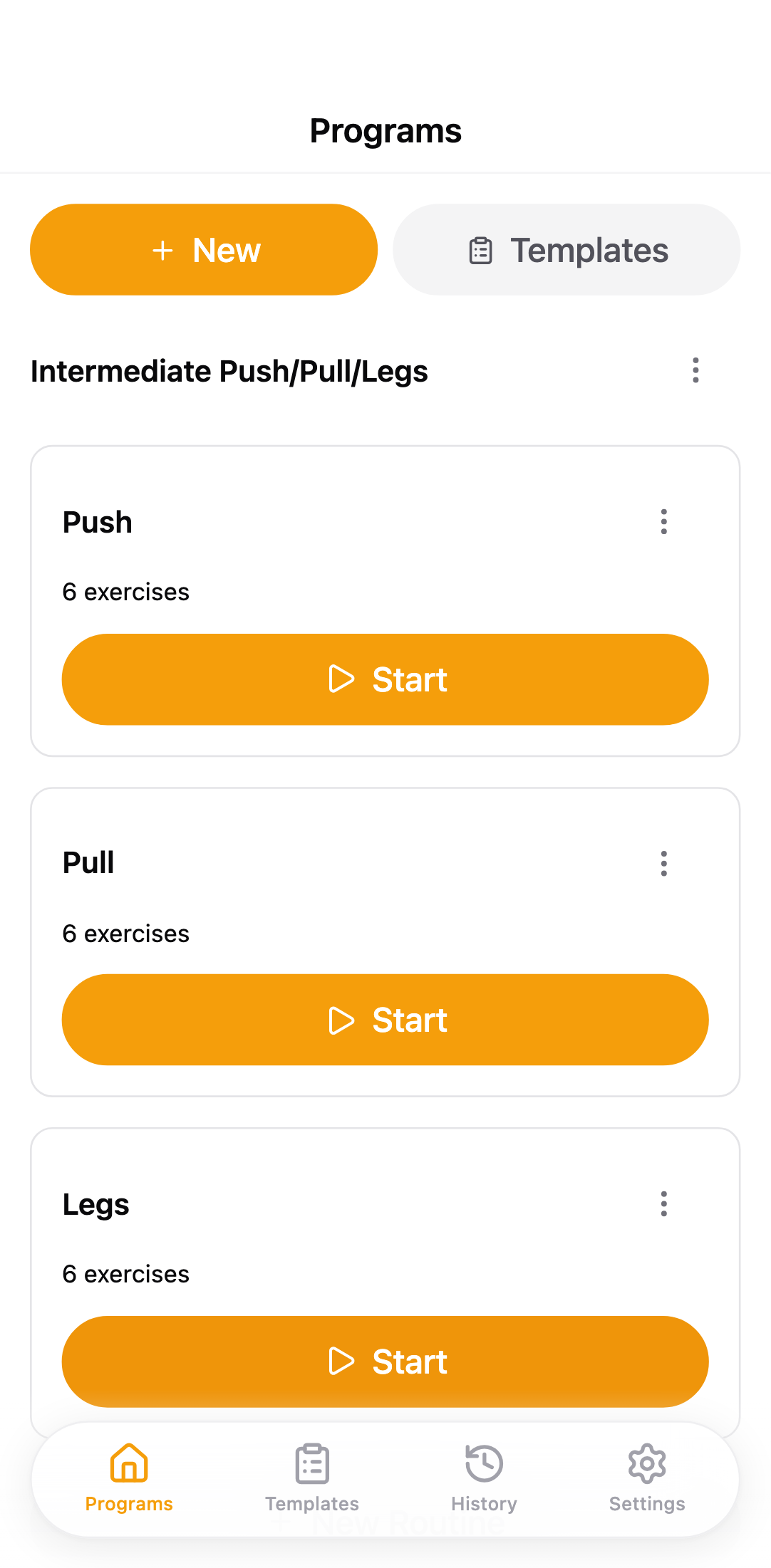 GymTempo on iPhone